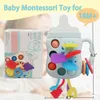 Mobiles 1pc Montessori Toy for Baby Cute Bottle Shape Sensory Teething Toys with Rattles Toddlers Boy Girl Birthday Gifts Co 231207