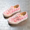 Sneakers Girls Canvas Shoes Leopard Print Pink Summer Children s Pedal Net Red 231207