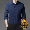 Men's Casual Shirts 2023 Autumn And Winter Commuter Solid Corduroy Polo Neck Long Sleeve Thickened Pockets Comfortable Versatile Top