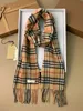 Sciarpa classica in cashmere scozzese per donna e uomo, sciarpa invernale di lusso, sciarpa calda di design di alta qualità con scatola