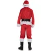 Décorations de Noël Adt Santa Claus Costume Flanelle Costume Classique Cosplay Props Hommes Manteau Pantalon Barbe Ceinture Chapeau Ensemble M XL Drop Livrer Dheti