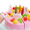 Doll House Accessories Children Toy Cake DIY Miniature Food Simulation Tea Time Pretend Play Kitchen Set Kid Cut Game Education Girl For 3Year Birthday 231207