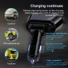 Dual USB Car Charger 2 Port LCD Display Universal Car Cigarettändare Socket Splitter Plug -tillbehör Snabbladdningsbil ZZ