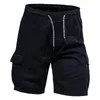 Pantaloncini da uomo Pantaloni cargo casual da uomo Pantaloni larghi multitasche in cotone sportivo sottile da spiaggia estiva