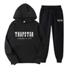 Men's Hoodies Sweatshirts New Trapstar Letters Print Men's and Women's Sportswear Brushed Two Piece Loose Casual Hooded Sweater Set