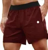 Lulus Men Yoga Sports Shorts Outdoor Fitness Quick Dry Lulus Mens Solid Coluary RunningLulu Quarter Pant 5783