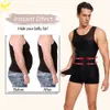 Men s Shapewear Mage Control Body Shaper Top Slant Tank Tops Compression träning Sport Träning Fiess Fat Burner