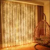 Tenda per decorazioni natalizie 6 * 2.5M 480LED Luci a corda Fata Ghiacciolo LED Ghirlanda di Natale Festa di nozze Patio Finestra Giardino di casa Decorazione della parete esterna 231207