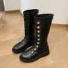 Boots Children Performance Fashion Girls Darm Warm Warm Plush Princess Dance Shoes Student School School Kids Baby High