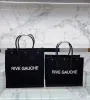 trend Borsa da donna Rive Gauche Tote shopping bag borse top lino Grandi borse da spiaggia Designer da viaggio Borsa a tracolla Borsa a tracolla Portafoglio Testo