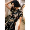 Grundläggande casual klänningar kinesisk stil qipao sexig kvinnor plus size cheongsam vintage klassisk klänning drake och phoenix long vestidos 4xl 5xl 6xl 231207