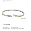 Chain UMCHO 925 Sterling Silver Peridot 2MM Tennis Bracelet Women's Bracelets Party Gift Fashion Fine Jewellery YQ231208