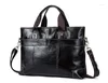 Porte-documents 2023 Style Hommes Casual Véritable Porte-documents en cuir OL Business Bag