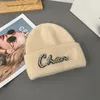 Höst- och vinterpardesigner Beanie Fashion Candy Color Cotton Warm Letter Brodery Crystal Hat Date Outdoor Travel