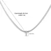 Pendant Necklaces HECHENG Zircon Cross Necklace for Women Stainless Steel Blade Chain Fashion Choker Girls gift Wholesale 231208