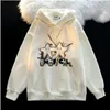 Kvinnors hoodies tröjor brevstjärna flockar hoodies kvinnor y2k harajuku lös drapera lata toppar streetwear punk casual plus size pullovers tröjor 231207