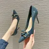 Chaussures habillées Automne Français Talons Hauts Chaussures Pour Femmes Talons Minces 9 Cm Sexy Pointu Bouche Peu Profonde Chaussures Simples Chaussures De Fête Taille 34-39 231207