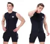 Swim Wear 3mm Neoprene Fleece Wetsuit Quente Colete Tops Homens Zipper Swimwear Surf Mergulho Snorkeling Equipamento Sem Mangas Jack7345183