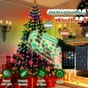Juldekorationer Smart Christmas Tree Lights Fairy RGB LED STAR Stränglampor Bluetooth App Waterfall Garland för Xmas Home Yard Holiday Decor 231207
