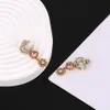 Vintage Pearl Circle Studs Küpe G Gold Hoop Küpe Kulaklıkları Tase Takıları Kadın Parti Düğün Aşıkları için Hediye Kutu Seti