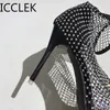 Ботинки, модные женские ботильоны с прозрачной ПВХ-сеткой и острым носком, женская обувь на высоком каблуке, Zapatos De Mujer A096 231207