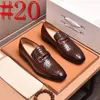 23Model Hot Sale Crocodile Men's Heel Shoes Formella läderbruna män Loafers Designer Dress Shoes Fashion Mens Casual Shoes Zapatos Hombre 2024