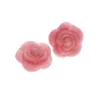 Jouets de dentition sans BPA 50pcs Silicone Mini Rose perles de dentition fleur bébé dentition soins infirmiers collier accessoires bricolage né sucette chaîne jouet 231208