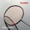 Badminton String Ultralight Strung 7U 67G Profesyonel Karbon Raket Çantası Hafif Raket 2230 LBS Z Hız Kuvveti 231208