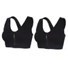 Tenue de yoga 2 pièces soutien-gorge de sport zippé pour femmes compression ajustement soutien-gorge respirant
