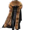 Mens Jackets Men Real Fur Coat Winter Jacket Man XLong Parka Waterproof Outerwear Natural Fox Collar Thick Warm Streetwear Russian 231208