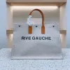 trend Borsa da donna Rive Gauche Tote shopping bag borse top lino Grandi borse da spiaggia Designer da viaggio Borsa a tracolla Borsa a tracolla Portafoglio Testo