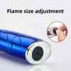 Metal Outdoor Windproof No Gas Lighter With Adjustable Nozzle Large Firepower Turbine Torch Portable Barbecue Camping Flamethrower