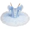 Rok zużycia scenicznego Tutu Balet Blue Angsa Lake Professional Belly Dance Costume Top Balerina Dress Dorosła córka