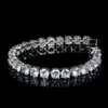 Cadena de plata esterlina 925 Pulsera Zircon Tenis Pulsera Fiesta Boda Compromiso Regalo de cumpleaños Pulsera para mujeres YQ231208