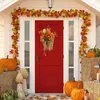 Couronne de fleurs décoratives d'automne, décorations artificielles, accessoires de photographie pour Halloween, décoration de récolte de Thanksgiving