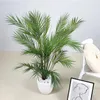 Decorative Flowers 1 Pcs Large Artificial Plants Palm Tree Tropical Branch Plastic Fake Leaves Green Christmas Home Garden Room Decor