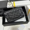 12A Upgrade Mirror Quality Designer Classic Wallet on Chain Bags 19cm Mini Women's Lambskin Quilted Purse Charm Genuine Leather Handbags Black Shoulder Box Bag