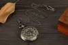 Zegarki kieszonkowe zabytkowe okrągłe puste nostalgiczne mechaniczne zegarek kieszonkowy retro z łańcuchem steampunk zegar męski i damski naszyjnik biżuterii 231207