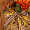 Couronne de fleurs décoratives d'automne, décorations artificielles, accessoires de photographie pour Halloween, décoration de récolte de Thanksgiving