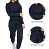 Pantaloni a due pezzi da donna 2 Set Tuta stampata Primavera Autunno Manica lunga Cerniera Giacca Pantaloni Sport Tuta da jogging Abiti streetwear femminili 231207