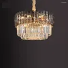 Ljuskronor K9 Crystal Chandelier Creative Living Room Lamp Modern lyxig villa dekoration sovrum grå ljus