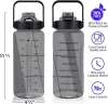 Water Bottles Half Gallon Water Bottle with Sleeve 64 OZ 2000ML Motivational Water Bottle with Straw Time Marker to Drink 230620