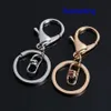 50pcs Lot 30mm multi colors Key Chains Key Rings accessories Round gold silver color Lobster Clasp Keychain306t