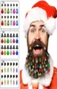 Party Decoration 12st Christmas Bulb Beads Beard Ornament Colorful Clip Ball Xmas Pendant Bright9075601