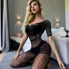 Sexy erótico lingerie transparente para mulheres finas meias de corpo rendas fetiche vestir xxx uma peça pornô bodysuit fishnet roupa interior