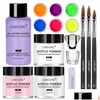 Nail Art Kits Acryl Kit Nägel Pulver Maniküre Set Profesional mit flüssigem Monomer Pinselspitzen für Verlängerung Drop Delive Lieferung Heal Ot6Kb