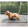 Marca atacado decoração do carro bulldog console central do carro moda chaveiro carteira pingente saco corrente do cão interior do carro simulação cão luxo