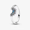 S925 Sterling Silver Shining Rising Sun Ring Sun and Moon New Playbed Band Ring