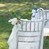 Fleurs décoratives chaise d'allée de mariage Roses en soie 6 pièces accessoires cérémonie dos Floral