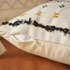 Poduszka rzut okładki boho dekoracyjna kępka okładka ręcznie tkana bawełniana futerał na sofę nordyckie dekoracje domu
